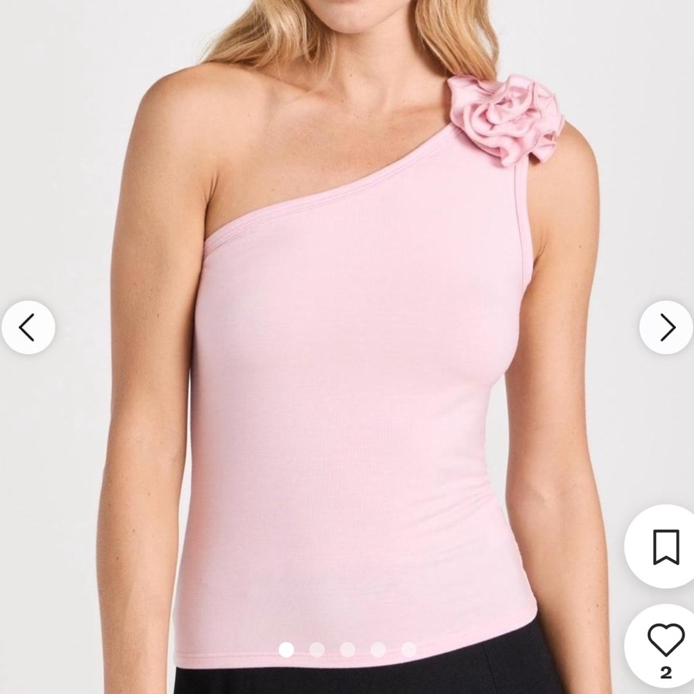 Reformation Camellia Knit Top Babygirl Light Pink Size Small
